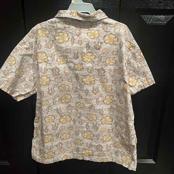 Vintage Disney Kids Button Down Shirt - Yellow Floral with Mickey - Picture 4 of 4